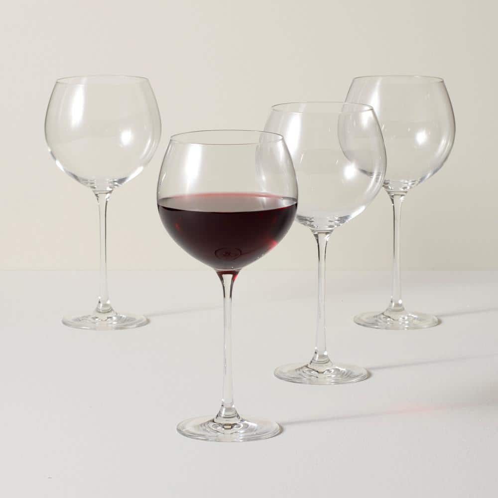 Elegant Clear Crystal Beaujolais Wine Glass Set