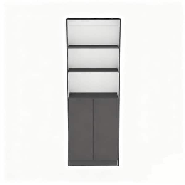 42.40 in. W x 11.70 in. D x 71.10 in. H White Particle Board Freestanding Linen Cabinet with 8 Shelves and Door in White