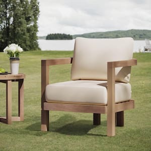 Outdoor Acacia Wood Patio Club Chair