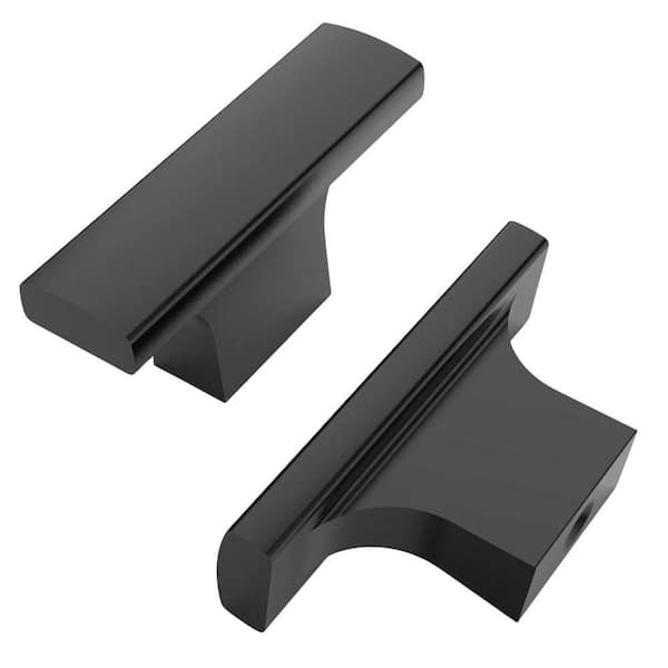 matte black dresser knobs Matte Black Zinc Alloy 0.55 x 2 x 1 in. Kitchen Cabinet Knobs 30 Pack for  Drawers Dresser Doors Hardware 286KPH012