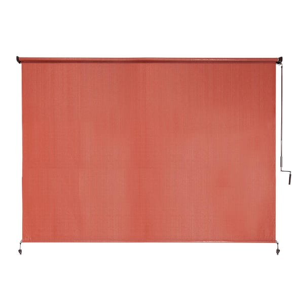 Coolaroo Terracotta UV Blocking Fade Resistant Fabric Exterior Roller Shade 96 in. W x 72 in. L