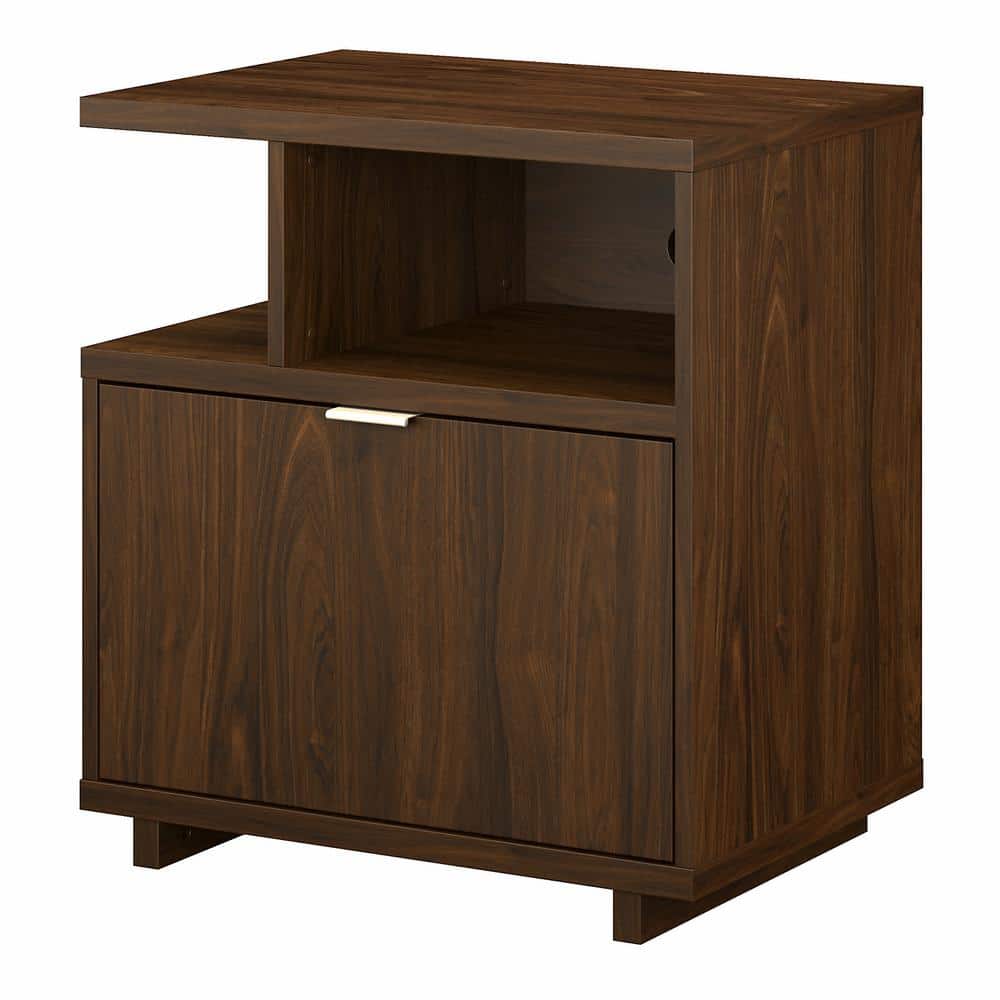 kathy ireland Madison Avenue Modern Walnut Lateral File with