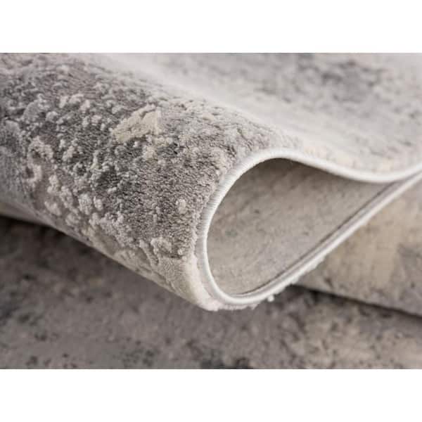 Vogue Grey (3 ft. x 5 ft.) - 2 ft. 8 in. x 4 ft. 8 in. Modern Abstract Entrance Doormat Area Rug Floor Mat