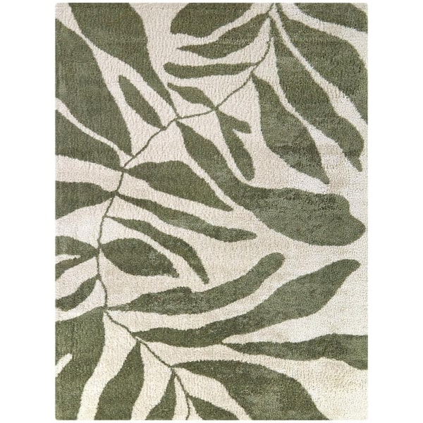 Misan Green 4 ft. x 6 ft. Abstract Area Rug