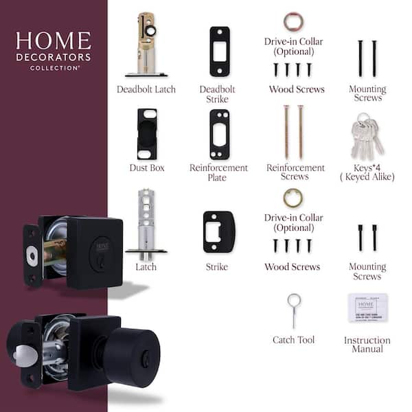 Home Decorators Collection Ridgeway Matte Black Single