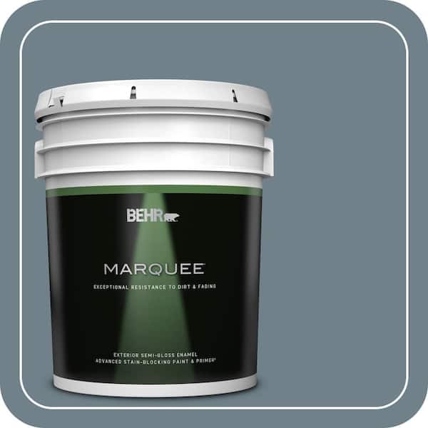 BEHR MARQUEE 5 gal. #PPU13-04 Atlantic Shoreline Semi-Gloss Enamel Exterior Paint & Primer