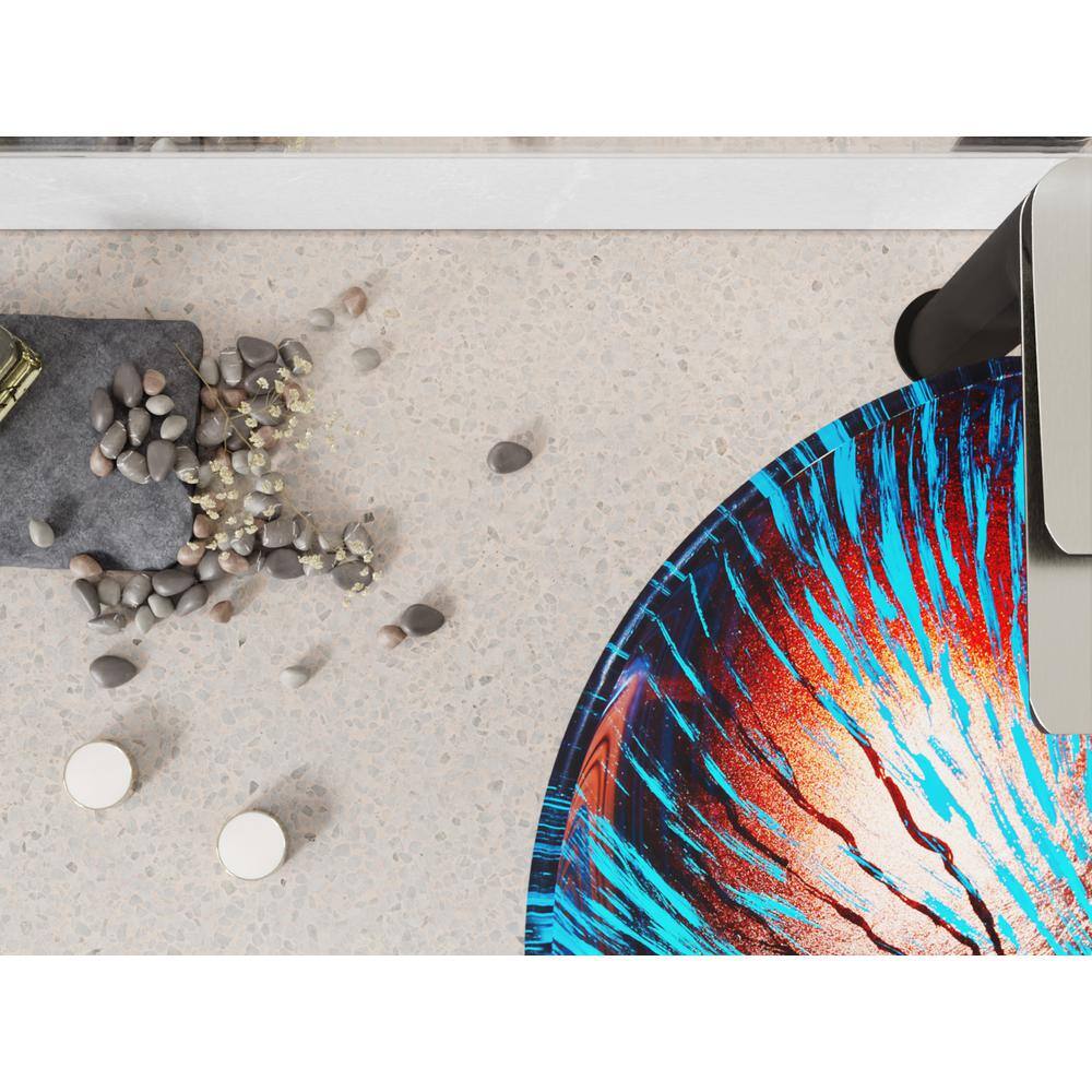 Stellar Burst Glass Circular Above-Counter Bathroom Sink