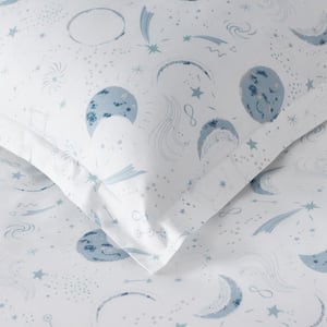 Company Kids Night Sky Blue Multi Organic Cotton Percale Standard Sham