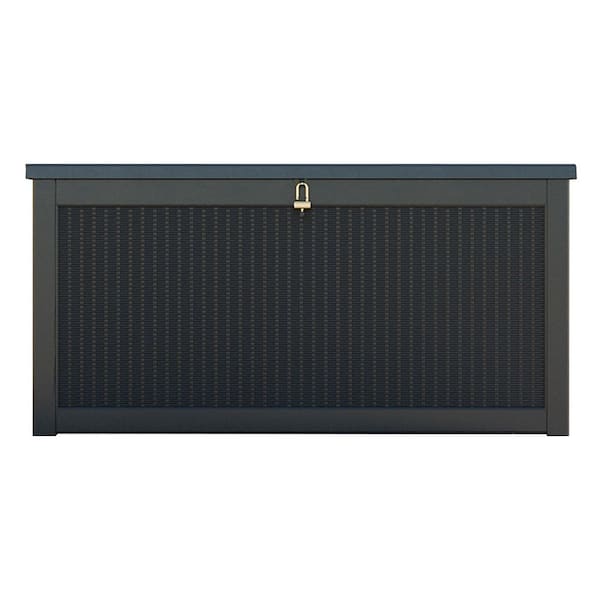 Tidoin 260 Gal. Black Polyester Outdoor Waterproof Lockable Storage Deck Box