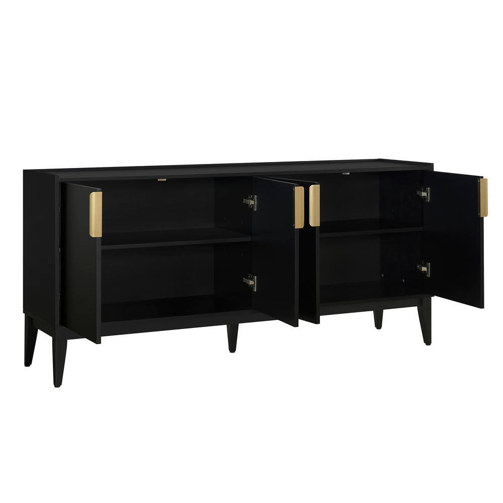 63 in. W x 15.6 in. D x 29.9 in. H Bathroom Black Linen Cabinet 2024-2 ...