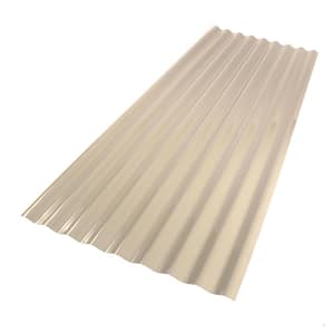 26 in. x 6 ft. Corrugated PVC Roof Panel in Beige