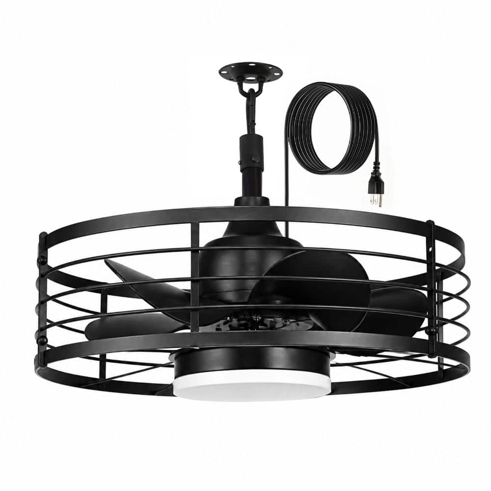 Outdoor LED  Fandelier Ceiling Fan with APP and Remote Control, Matte Black, Integrated LED Light price history on PriceWatchPro