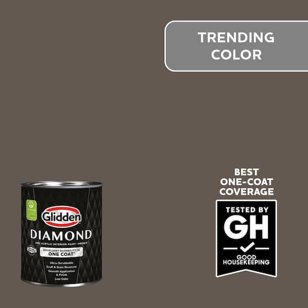 Glidden Diamond 1 qt. PPG1019-7 Intrigue Eggshell Interior Paint with Primer