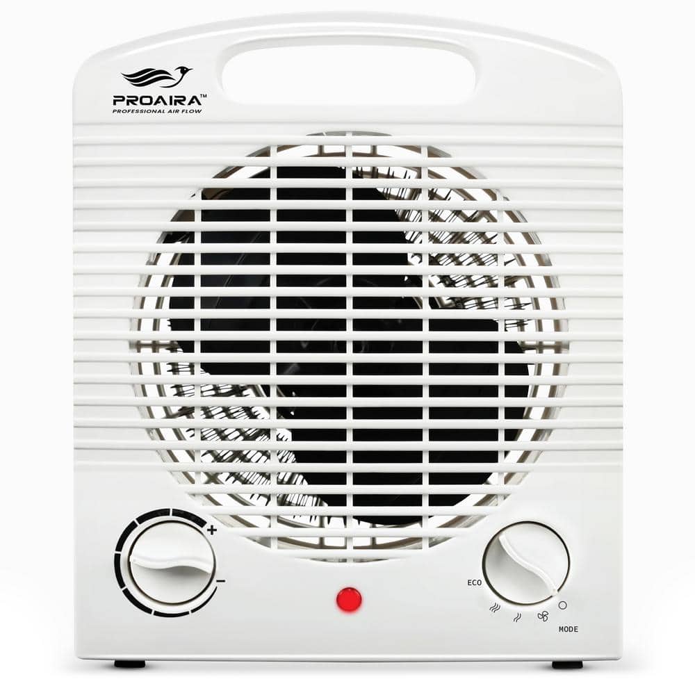 Proaira White Ceramic Electric Space Heater with Thermostat