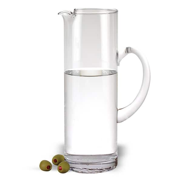 32Oz Glass Pitcher with Lid & V-Shaped Pour Spout - 1 Quart