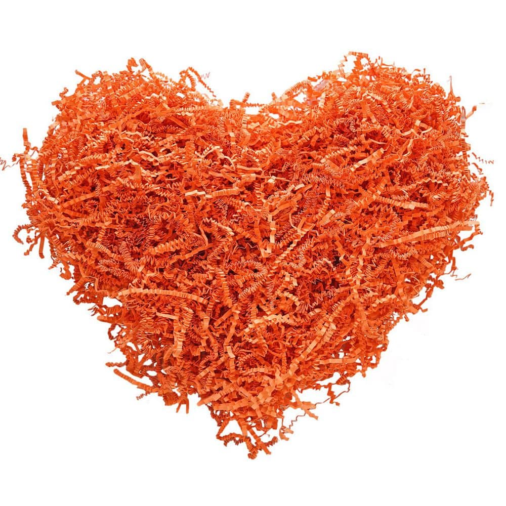 4 oz. Crinkle Cut Paper Shred Filler Recyclable Gift Wrap Confetti Raffia Grass Shred Paper, Orange price history on PriceWatchPro