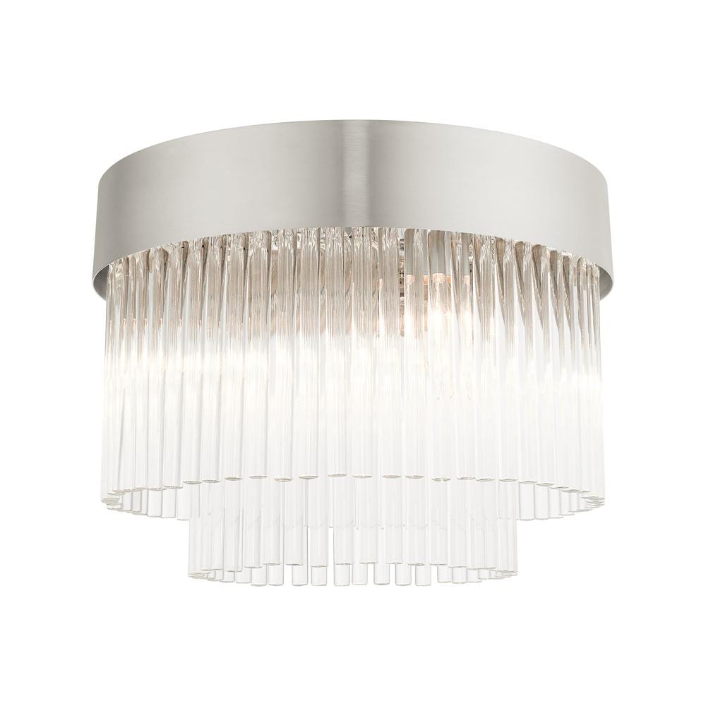 Worthington 4 Light Brushed Nickel Flush Mount price history on PriceWatchPro