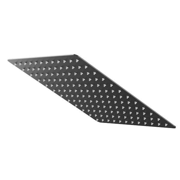 EVERSTEIN Single-Handle 2-Spray 6 in. Wall Mount Dual Shower Head Fixed and Handheld Shower Head in Matte Black 1.8 GPM