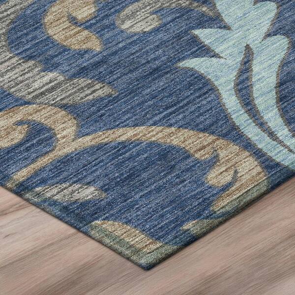 Chantille Machine Washable Indoor/Outdoor Abstract ACN3102 Navy 5 ft. x 7 ft. 6 in. Area Rug