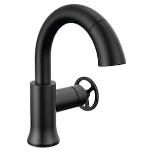 Trinsic Single Handle Single Hole Bathroom Faucet with High-Arc Pull-Down Spout in Matte Black