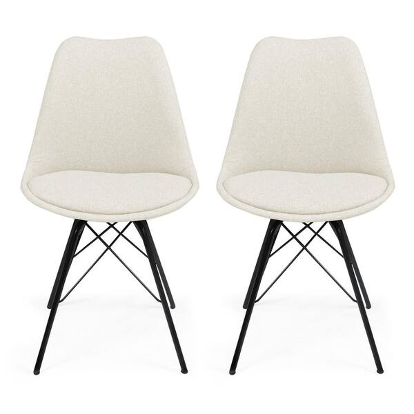 Unbranded Hola Beige Upholstered Dining Chair (Set of 2)