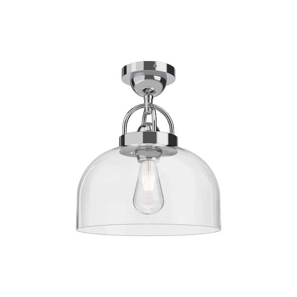ALORA MOOD Lancaster 12 in. 1 Light 60-Watt Chrome Semi-Flush Mount