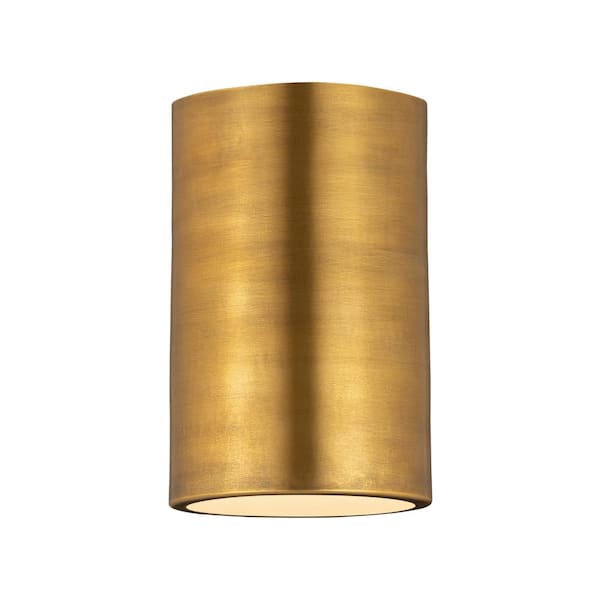 Unbranded Harley 5 in. 1-Light Rubbed Brass Flush Mount
