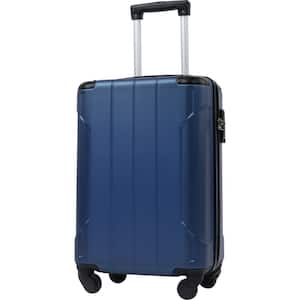 20 in. Blue Lightweight Hardshell Luggage Spinner Suitcase with TSA Lock (Single Luggage)