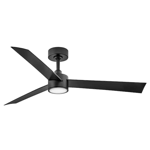 Speck 52.0 in. Indoor/Outdoor Integrated LED Matte Black Ceiling Fan with Remote Control
