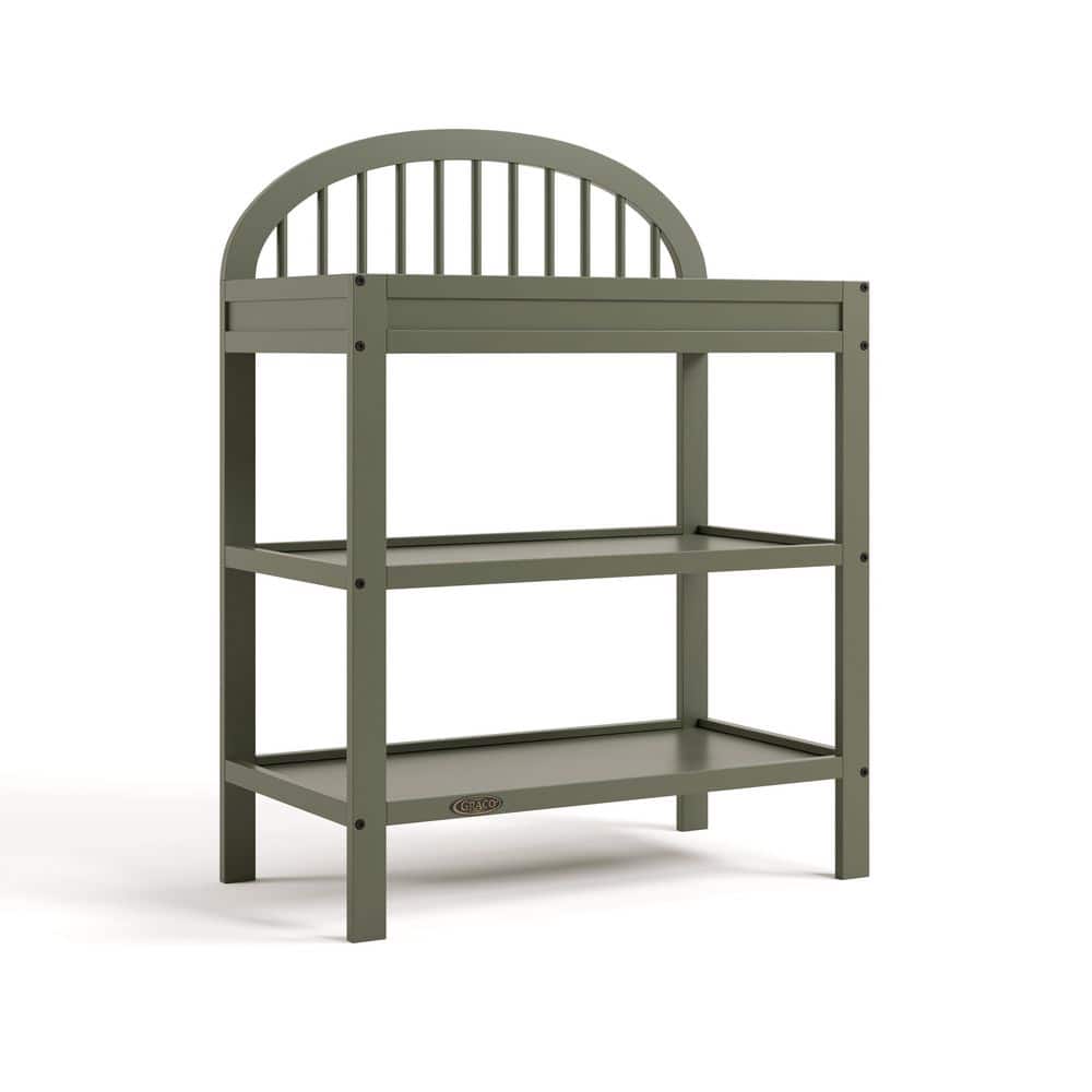 Olivia Olive Changing Table with Water-Resistant Changing Pad