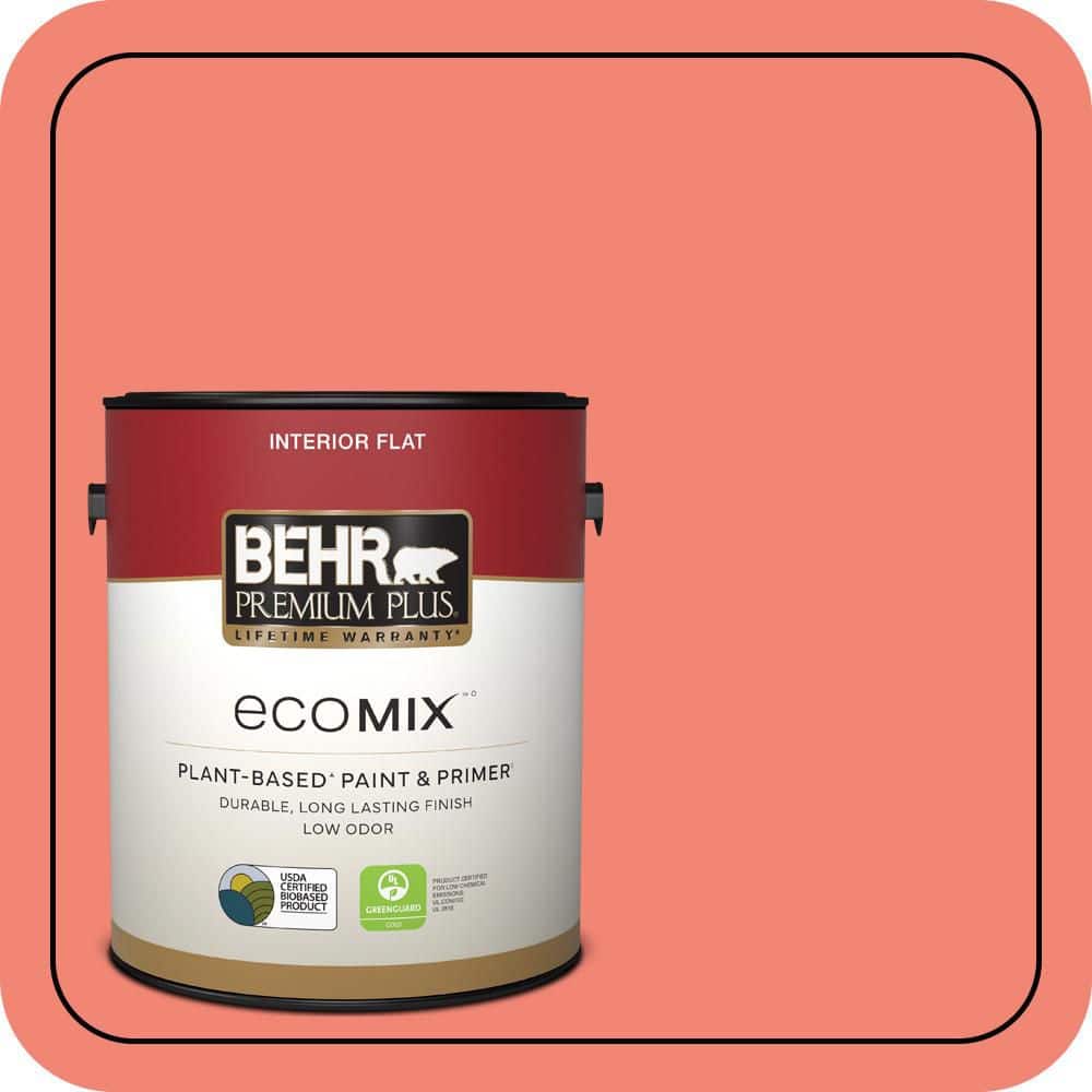 1 gal. #T16-07 Coralette Flat EcoMix Plant-Based Interior Paint & Primer product image for price tracking