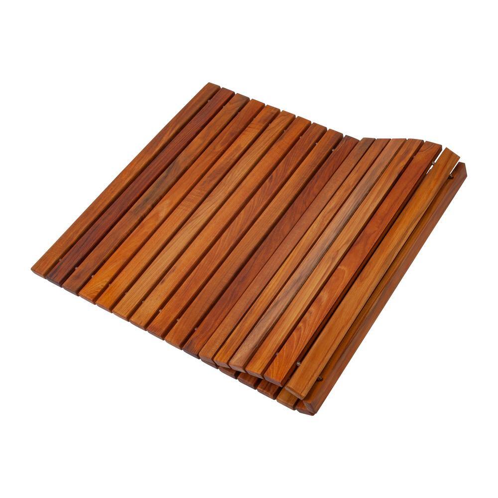Nordic Teak Oiled Finish Indoor/Outdoor Bath Mat 31.4" x 19.6"