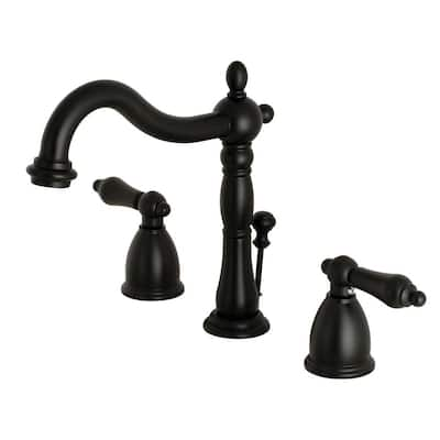 Kingston Brass Victorian Cross 8 in. Widespread 2-Handle Bathroom ...