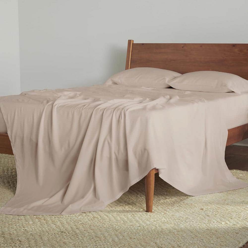 Medium Beige Full Bamboo Cotton Blend Sheet Set