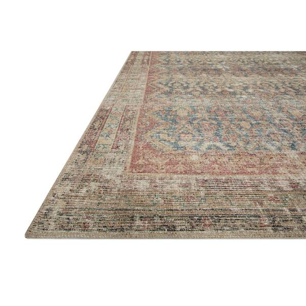 Angela Rose Aubrey 7 ft. 6 in. x 7 ft. 6. in. Round Ocean / Spice Traditional Area Rug