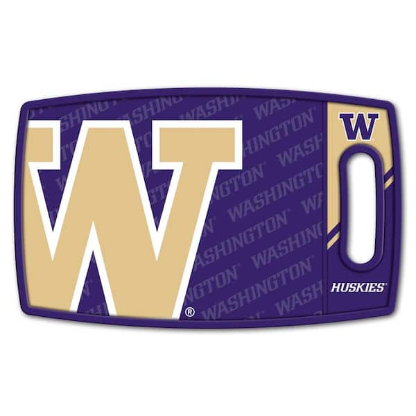 NCAA Washington Huskies Logo Series Cutting Board 9 in. x 0.5 in. - Rectangle- Manufactured Wood and Polypropylene