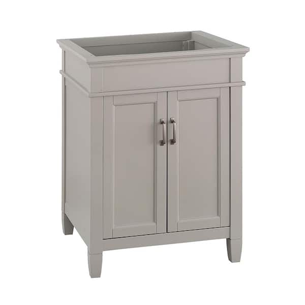 Home Decorators Collection Ashburn 24 in. W x 21.63 in. D x 34 in. H Bath Vanity Cabinet without Top in Grey