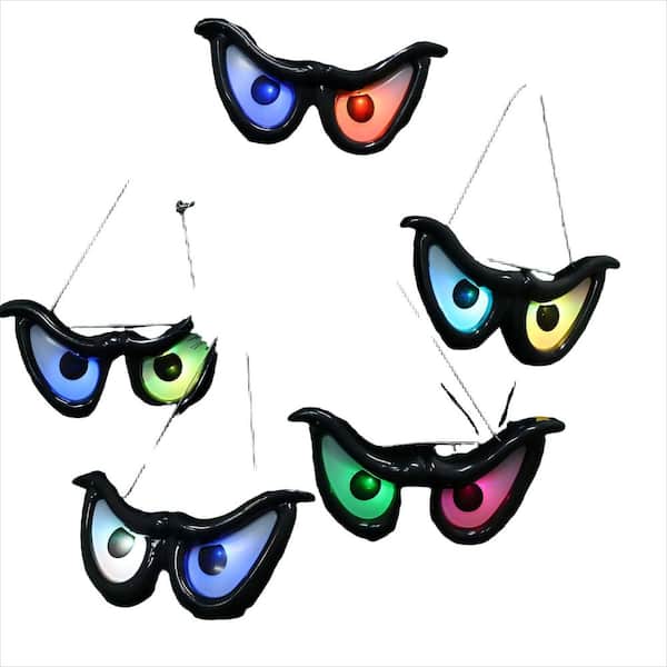 5 Pairs Waterproof Glowing Eyes LED String Lights with Timer, 6.5 ft. Outdoor Halloween Decorations for Trees, Windows