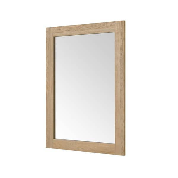 Huckleberry 24 in. W x 32 in. H Rectangular Framed Wall Mount Bathroom Vanity Mirror in Weathered Tan