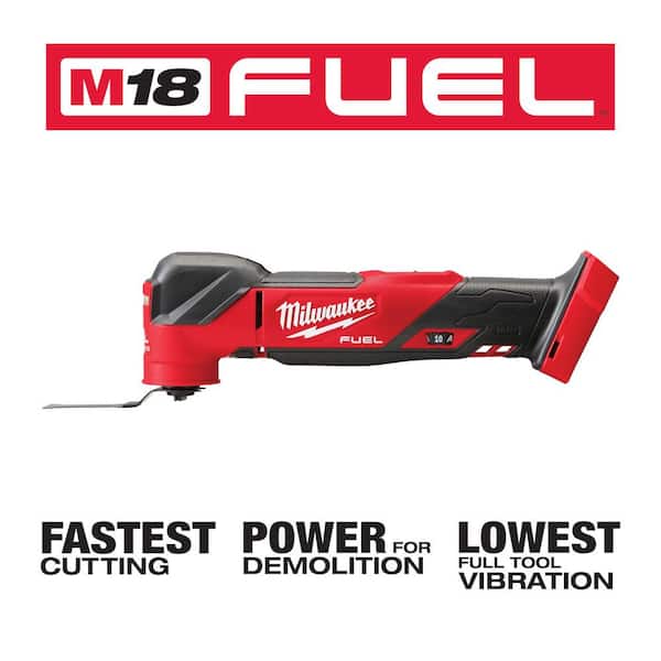 M18 FUEL 18V Brushless Oscillating Multi-Tool w/5.0Ah Battery & Multi-Tool Blade Kit (9-Pc)