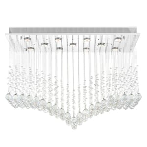 Twinkle 11 Light Flush Mount With Chrome Finish