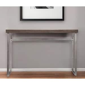 49 in. Brown Rectangle MDF Console Table Distressed