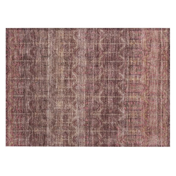 Chantille Machine Washable Indoor/Outdoor Abstract ACN2728 Burgundy 3 ft. x 4 ft. Area Rug