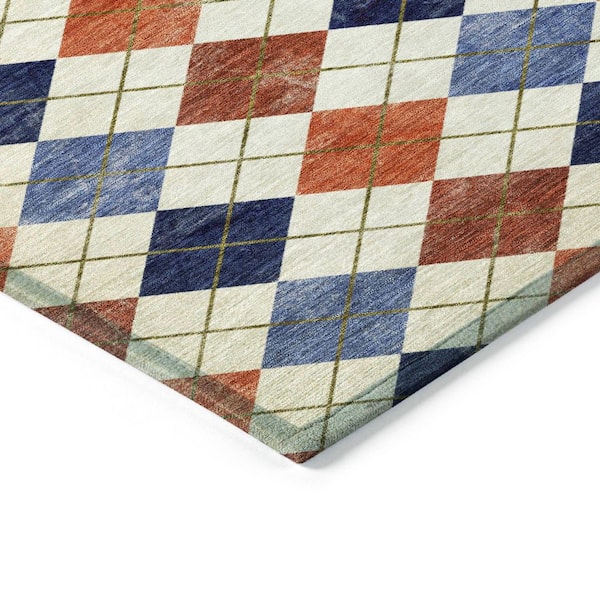 Chantille Machine Washable Indoor/Outdoor Abstract ACN2237 Orange 8 ft. x 10 ft. Area Rug