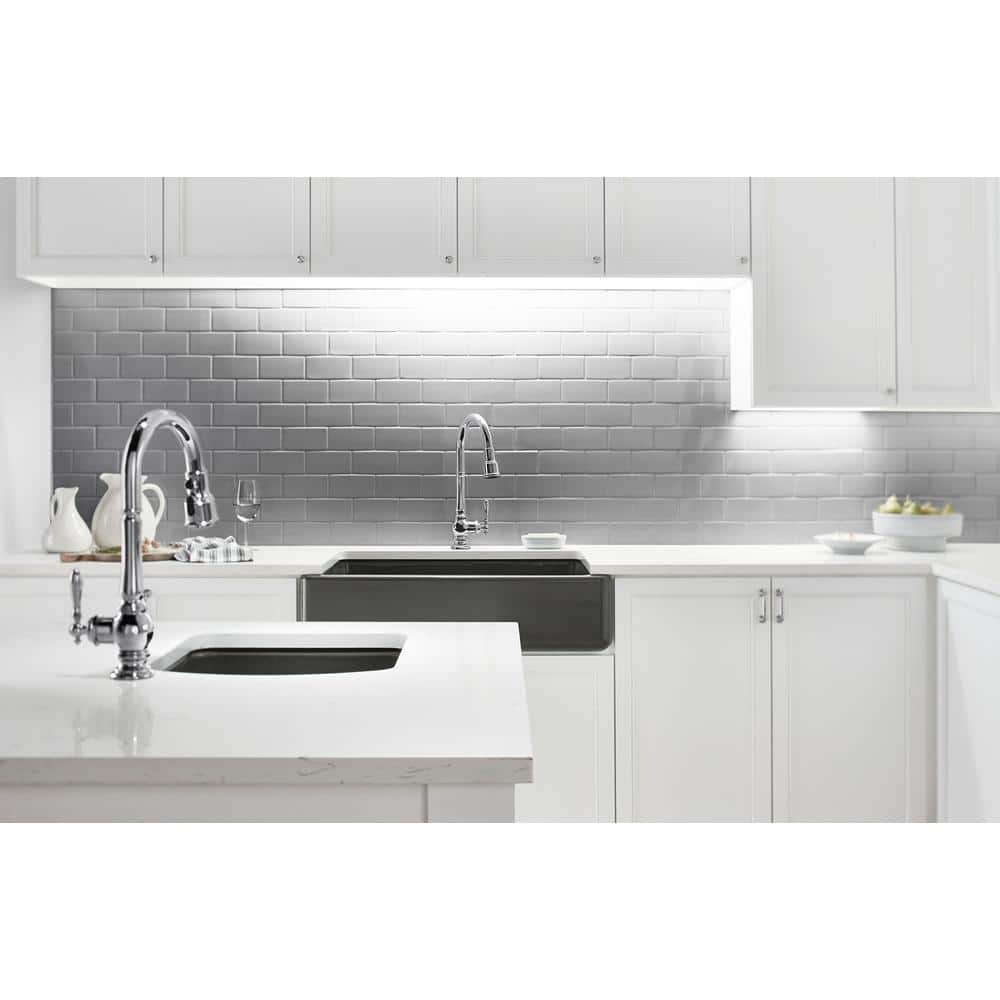 Artifacts Polished Chrome Single Handle 10" Pull Down Kitchen Faucet