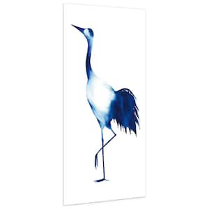 "Ink Drop Crane" Glass Wall Art Printed on Frameless Free Floating Tempered Glass Panel