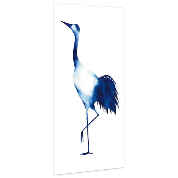 Empire Art Direct "Ink Drop Crane" Glass Wall Art Printed on Frameless Free Floating Tempered Glass Panel