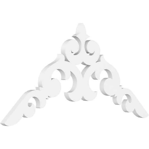 Ekena Millwork 1 in. x 36 in. x 16-1/2 in. (11/12) Pitch Kendall Gable Pediment Architectural Grade PVC Moulding