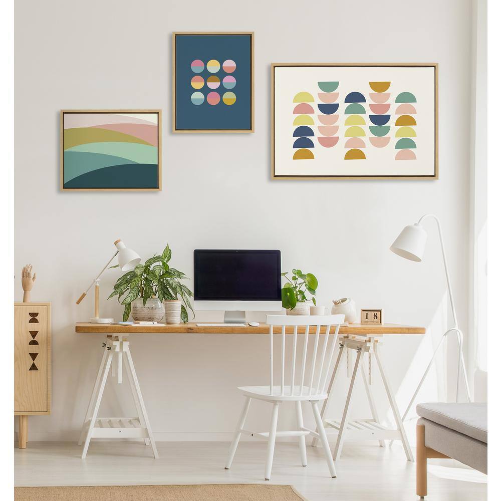Sylvie Abstract Canvas Art Set with Polystyrene Frames
