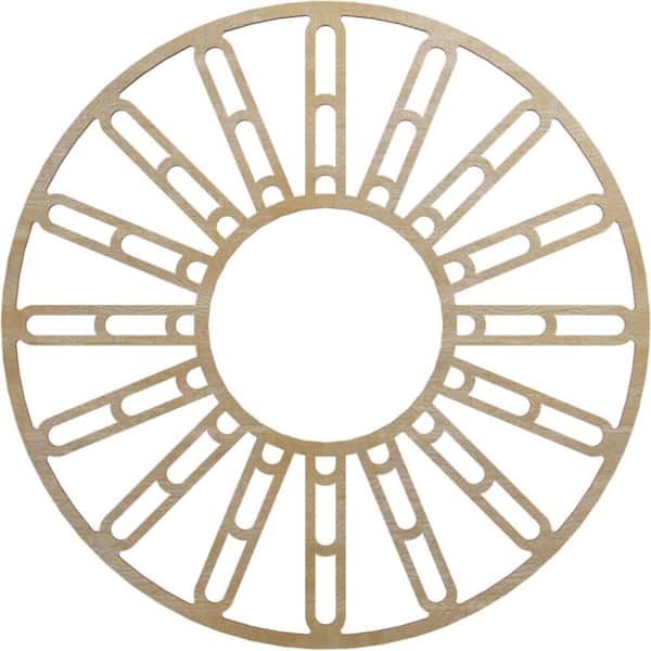 Ekena Millwork 26 in. x 9.875 in. x 0.375 in. Wood Medallion Moulding